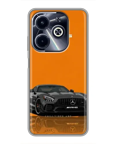 Чехол для Infinix Hot 40i с картинкой «Оранжевый Mercedes AMG»