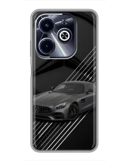 Чехол для Infinix Hot 40i с картинкой «Mercedes AMG — графика»
