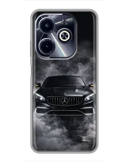 Чехол для Infinix Hot 40i с картинкой «Mercedes в дыму»