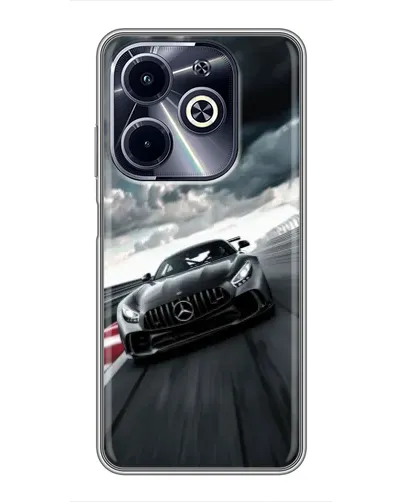 Чехол для Infinix Hot 40i с картинкой «Гоночный Mercedes AMG»