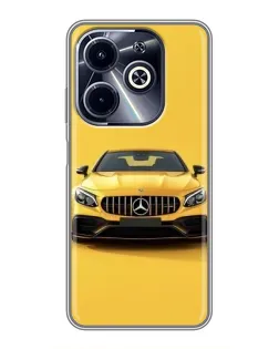 Чехол для Infinix Hot 40i с картинкой «Желтый Mercedes GT»