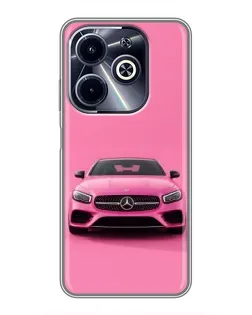 Чехол для Infinix Hot 40i с картинкой «Розовый Mercedes AMG» Чехол для Infinix Hot 40i с картинкой «Розовый Mercedes AMG»