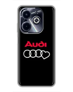 Чехол для Infinix Hot 40i с картинкой «Логотип Audi Heart»