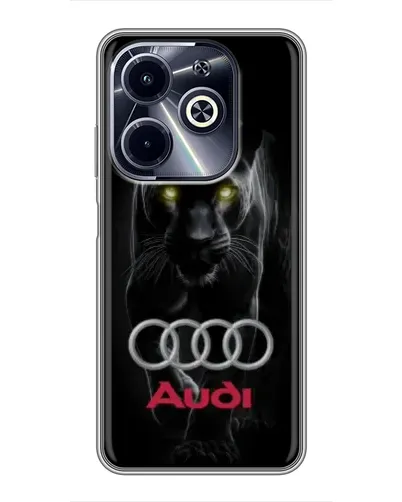 Чехол для Infinix Hot 40i с картинкой «Пантера и Audi»
