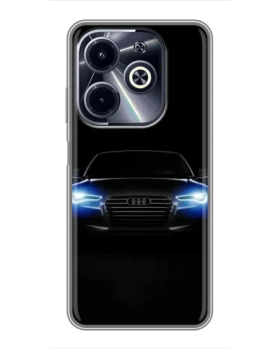 Чехол для Infinix Hot 40i с картинкой «Audi в неоне»