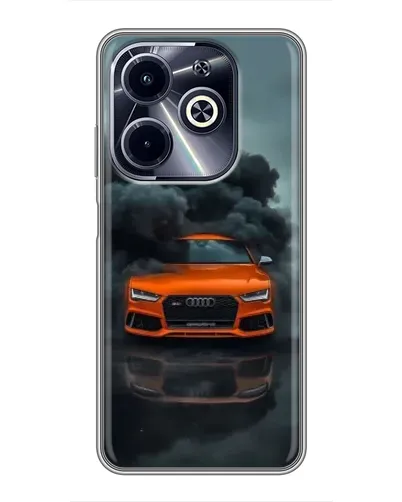 Чехол для Infinix Hot 40i с картинкой «Audi в облаках дыма»