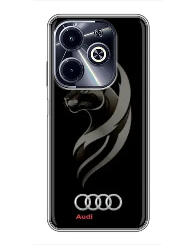 Чехол для Infinix Hot 40i с картинкой «Графика — пантера и Audi»