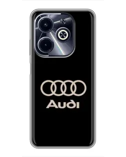 Чохол для Infinix Hot 40i з картинкою «Audi — золотий логотип» Чохол для Infinix Hot 40i з картинкою «Audi — золотий логотип»
