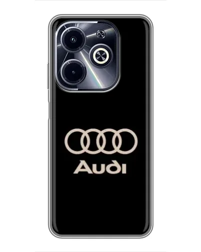 Чехол для Infinix Hot 40i с картинкой «Audi — золотой логотип»