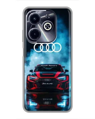 Чехол для Infinix Hot 40i с картинкой «Audi Sport — неон»