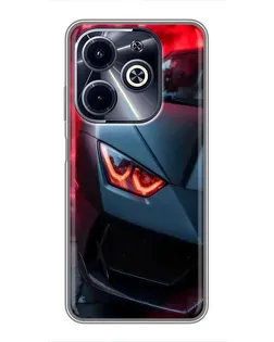 Чехол для Infinix Hot 40i с картинкой «Lamborghini красное сияние»