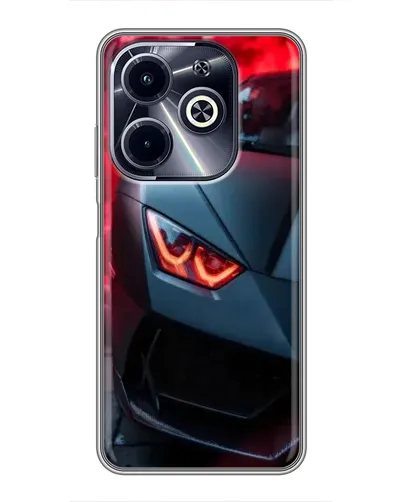 Чехол для Infinix Hot 40i с картинкой «Lamborghini красное сияние» Чехол для Infinix Hot 40i с картинкой «Lamborghini красное сияние»