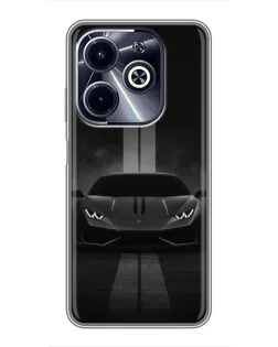 Чехол для Infinix Hot 40i с картинкой «Lamborghini симметрия дорог»