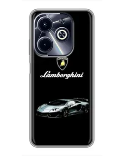 Чехол для Infinix Hot 40i с картинкой «Логотип Lamborghini классика»