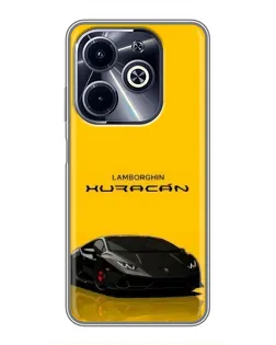 Чехол для Infinix Hot 40i с картинкой «Lamborghini Huracan черный»