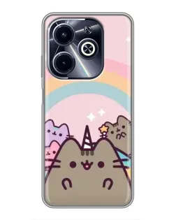 Чехол для Infinix Hot 40i с картинкой «Единорог Pusheen»
