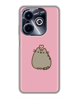 Чехол для Infinix Hot 40i с картинкой «Pusheen сердце»