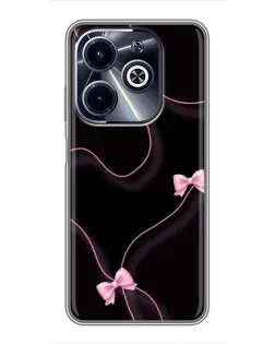 Чехол для Infinix Hot 40i с картинкой «Розовые ленты»