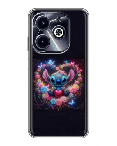 Чохол для Infinix Hot 40i з картинкою «Stitch у квітах» Чохол для Infinix Hot 40i з картинкою «Stitch у квітах»