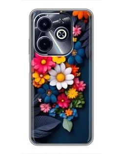 Чехол для Infinix Hot 40i с картинкой «Цветочная феерия»