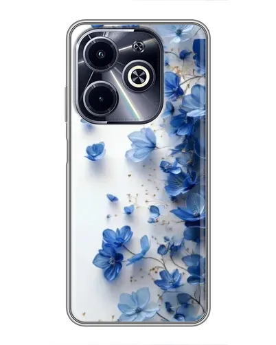 Чехол для Infinix Hot 40i с картинкой «Голубой цветочный каскад» Чехол для Infinix Hot 40i с картинкой «Голубой цветочный каскад»