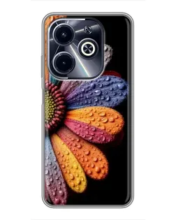 Чехол для Infinix Hot 40i с картинкой «Радужный цветок»