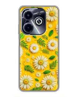 Чехол для Infinix Hot 40i с картинкой «Ромашковое солнце»