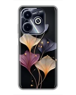 Чехол для Infinix Hot 40i с картинкой «Лиловые цветы грации»