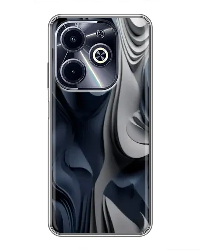 Чехол для Infinix Hot 40i с картинкой «Объемные синие складки»