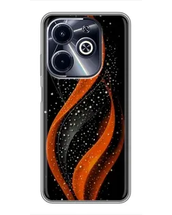 Чехол для Infinix Hot 40i с картинкой «Огненная звездная волна»