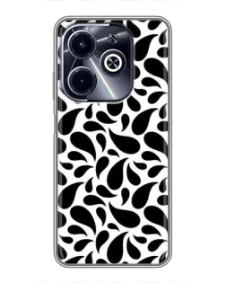 Чехол для Infinix Hot 40i с картинкой «Контрастные черные капли»