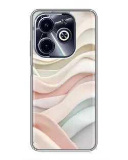 Чехол для Infinix Hot 40i с картинкой «Пастельные нежные волны»