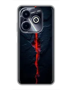 Чехол для Infinix Hot 40i с картинкой «Kрасная лавовая трещина»