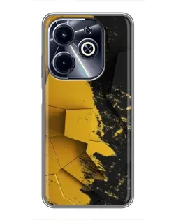 Чехол для Infinix Hot 40i с картинкой «Золотые осколки геометрии»