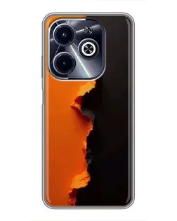 Чехол для Infinix Hot 40i с картинкой «Оранжевый разлом»