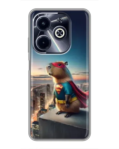 Чехол для Infinix Hot 40i с картинкой «Капи-мен супергерой»