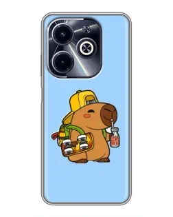 Чохол для Infinix Hot 40i з картинкою «Капібара на скейті»