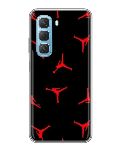 Чохол для Infinix Hot 50 5G з картинкою «Jordan Red Pattern» Чохол для Infinix Hot 50 5G з картинкою «Jordan Red Pattern»