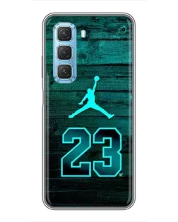 Чохол для Infinix Hot 50 5G з картинкою «Jordan Cyan 23»