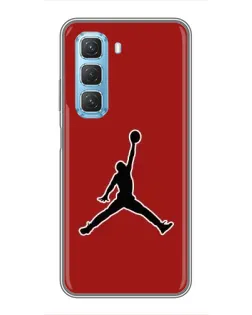 Чохол для Infinix Hot 50 5G з картинкою «Jordan Red Back»