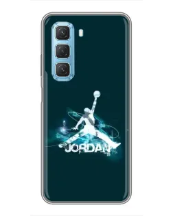 Чохол для Infinix Hot 50 5G з картинкою «Jordan Blue Fire»