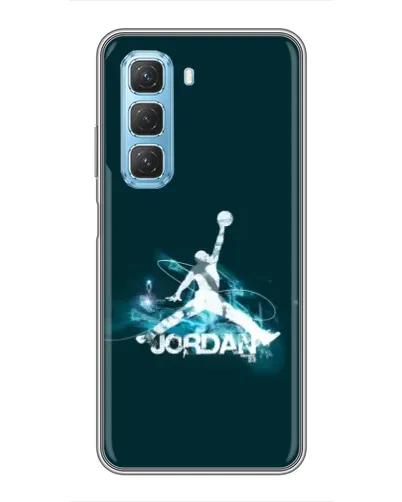 Чохол для Infinix Hot 50 5G з картинкою «Jordan Blue Fire» Чохол для Infinix Hot 50 5G з картинкою «Jordan Blue Fire»