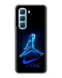 Чохол для Infinix Hot 50 5G з картинкою «Jordan Neon Blue»