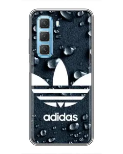 Чехол для Infinix Hot 50 5G с картинкой «Adidas Trefoil Blue»