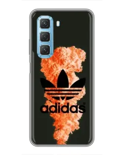 Чехол для Infinix Hot 50 5G с картинкой «Оранжевый дым Adidas»