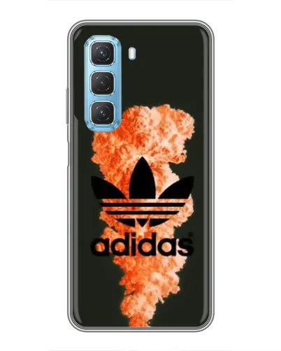 Чехол для Infinix Hot 50 5G с картинкой «Оранжевый дым Adidas»