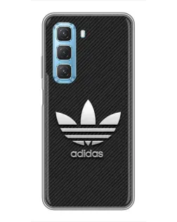 Чехол для Infinix Hot 50 5G с картинкой «Adidas Карбоновая текстура»