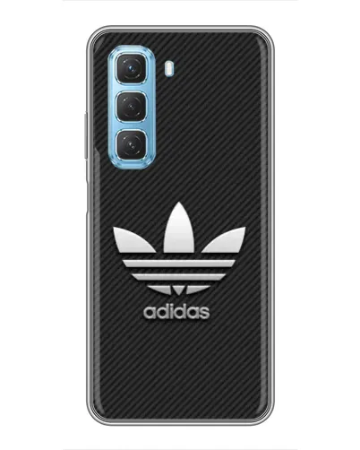 Чехол для Infinix Hot 50 5G с картинкой «Adidas Карбоновая текстура»