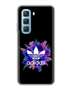 Чехол для Infinix Hot 50 5G с картинкой «Взрыв красок Adidas»