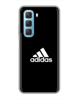 Чехол для Infinix Hot 50 5G с картинкой «Черная классика Adidas»